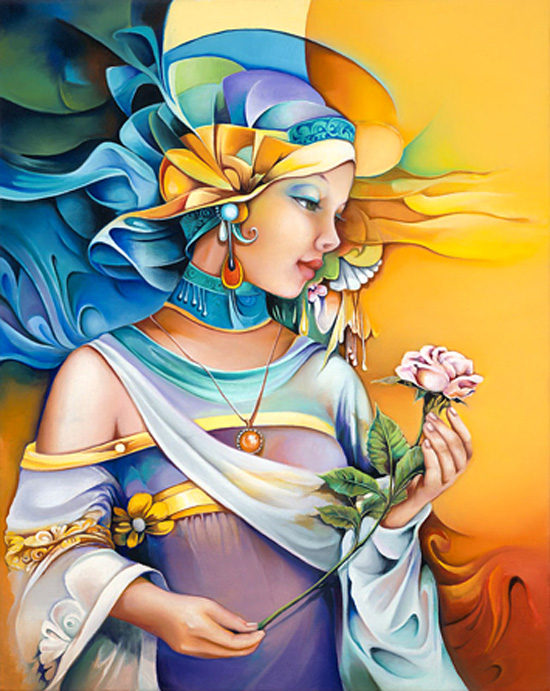 Brightness and vivid colors in paintings by Orestes Bouzon