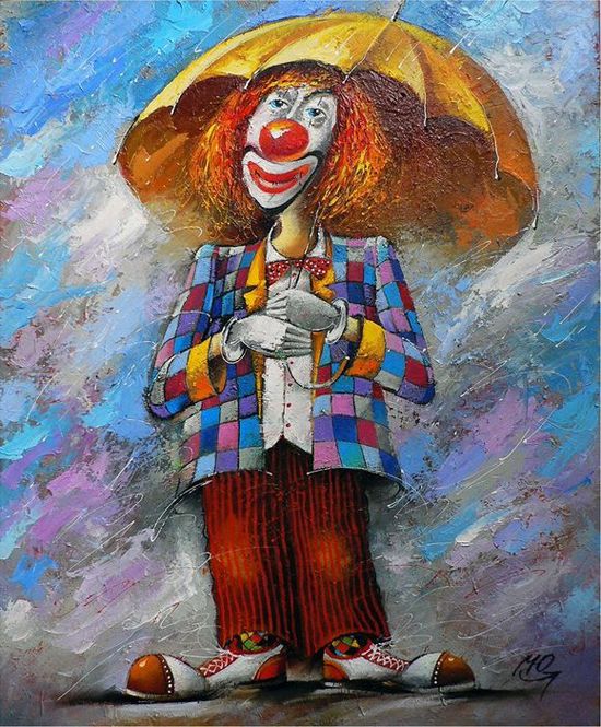 The symbol of the circus - clowns - paintings by Yuri ...