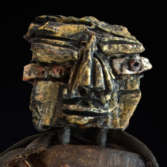 Raku sculpture by Dominique Allain