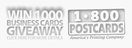 Win 1,000 Business Cards printing! Giveaway from 1800Postcards.com