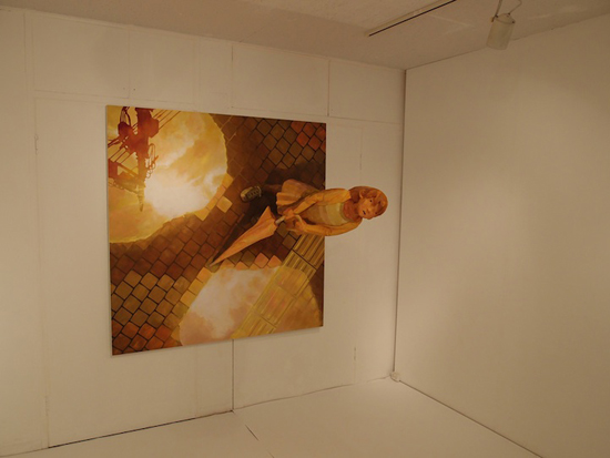 Shintaro Ohata, sculptures popping out of paintings