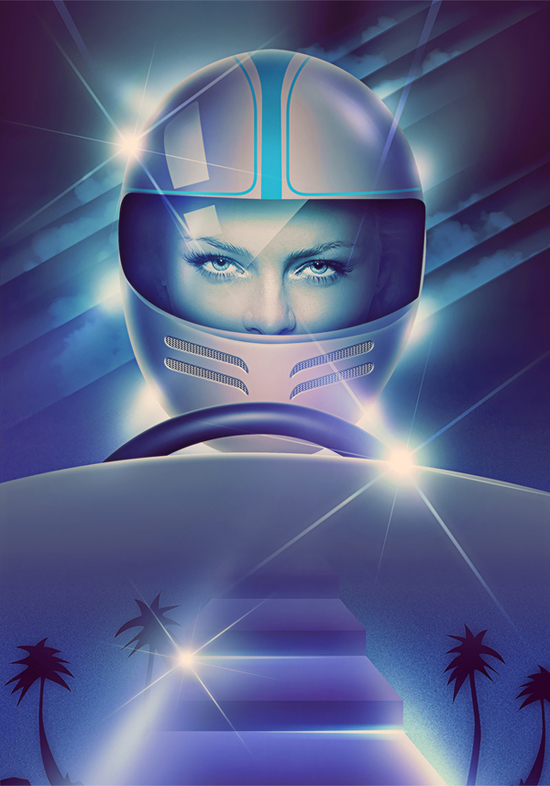 Retro futurism, illustration by Filipp Ryabchikov