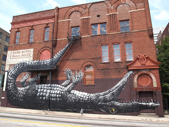 Large scale street art murals