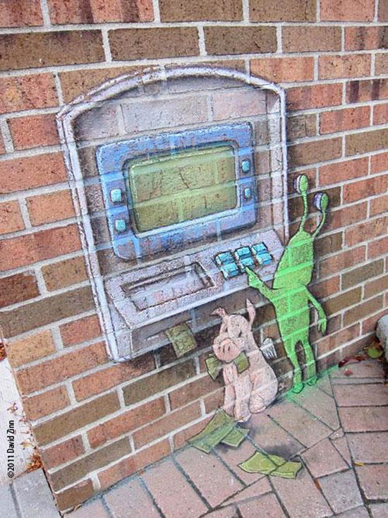 Chalk Street Art – 30 adorable creations by David Zinn