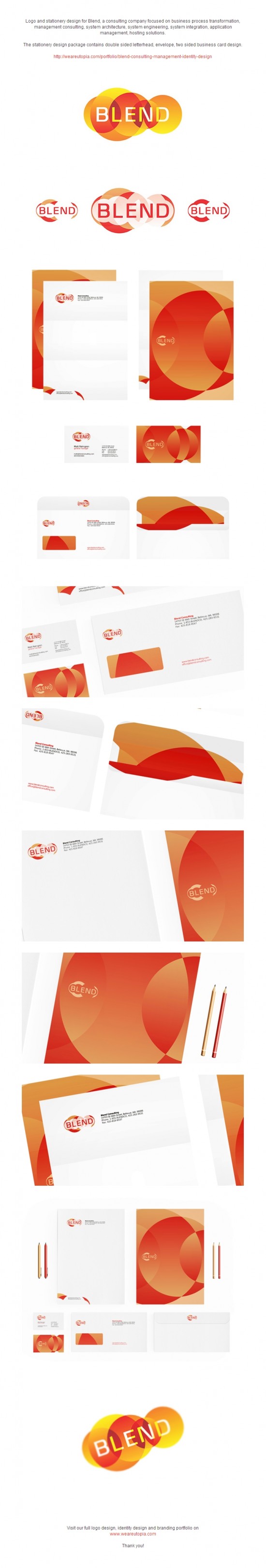 Blend logo and corporate identity design by Utopia Branding Agency