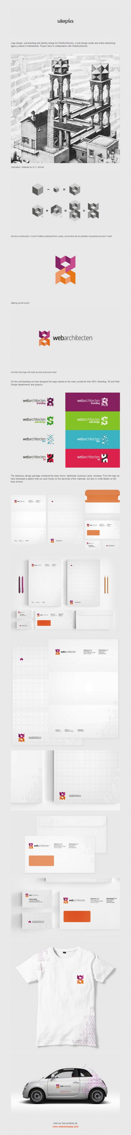 Web Architecten logo and corporate identity design by Utopia Branding Agency 2