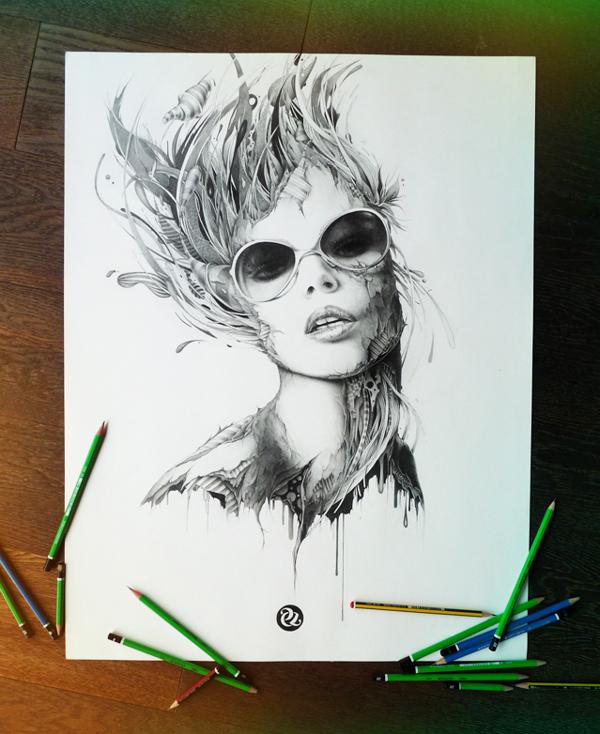Pencil drawings by PEZ