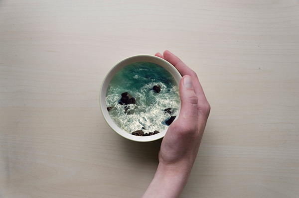 Waves and Galaxies in my Coffee: digital manipulations by Witchoria