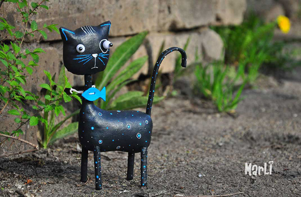 Black cat, toy design by Lidiya Marinchuk