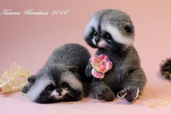 Adorable little animals manufactured by Tatiana Barakova
