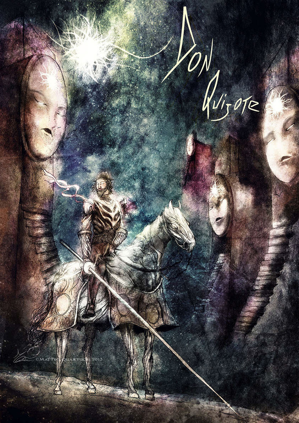 Story "The journey of Don Quijote", illustration by Matteo Quartucci