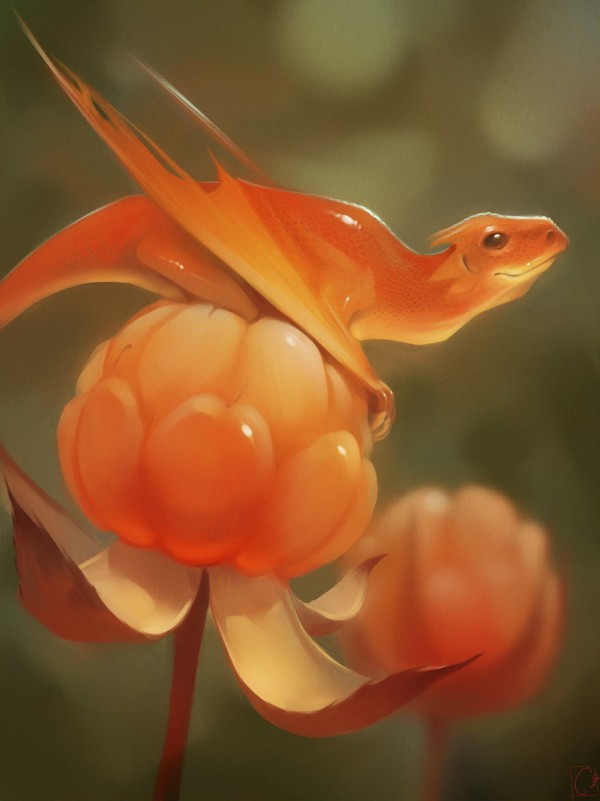 Fruit Dragons, illustration by Alexandra Khitrova