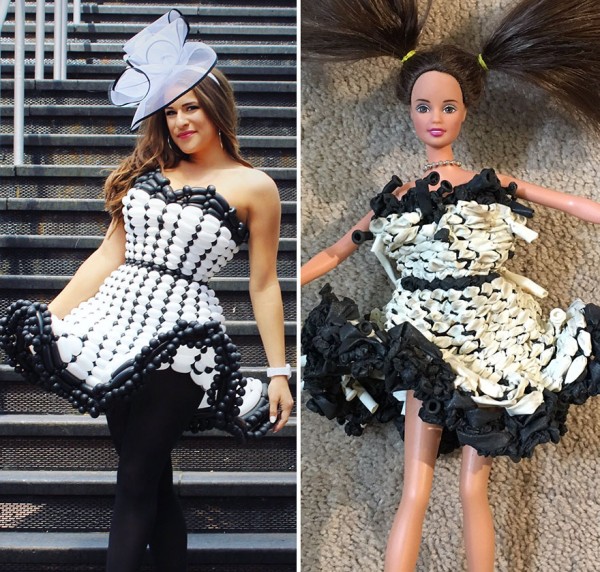 Molly Munyan makes balloon dresses and this is how they look a month later