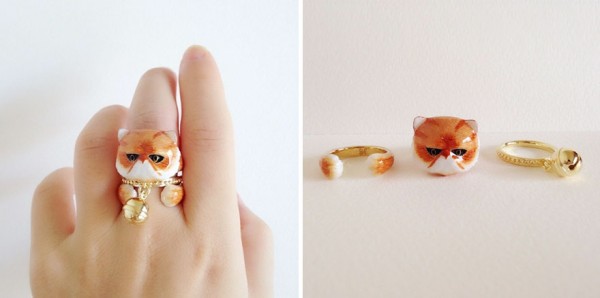 Cute 3-piece animal rings created by Mary Lou