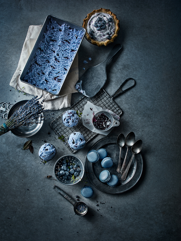 Black, White, and Blue - food series by Greg Stroube