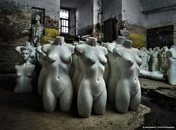 Forgotten prison mannequins, photography by Jan Stel