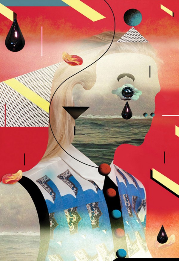 Out to sea - inside of me, collage series by Valentina Brostean
