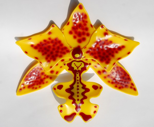 Handmade glass orchids by Laura Hart