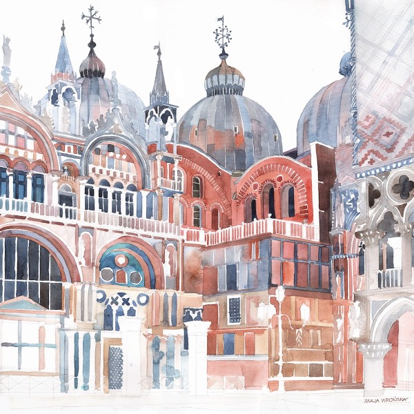Watercolors of famous cities by Maja Wrońska