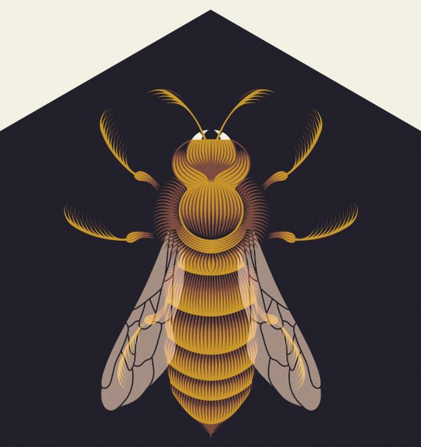 Bees, digital art by Patrick Seymour