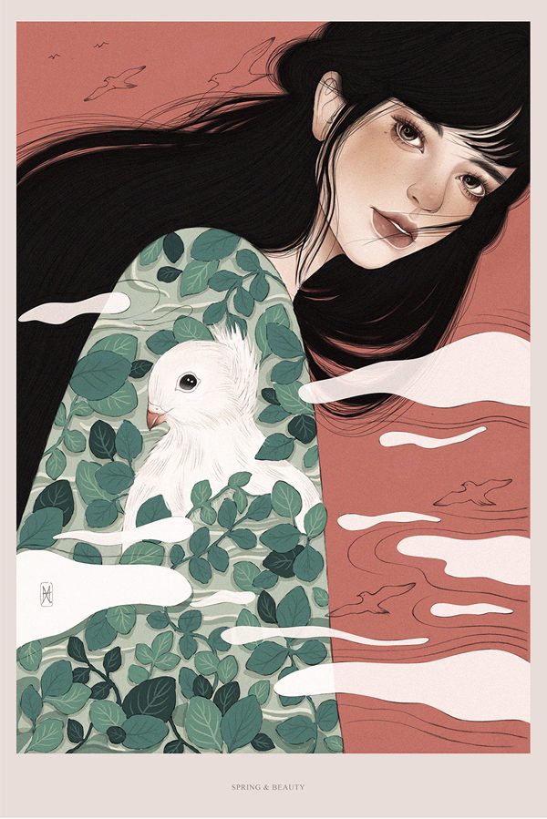 Spring, illustration by Helen Xu