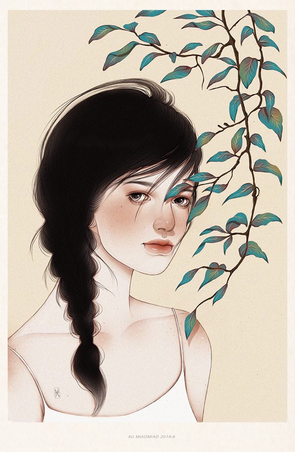 Autumn & beauty, illustration by Helen Xu