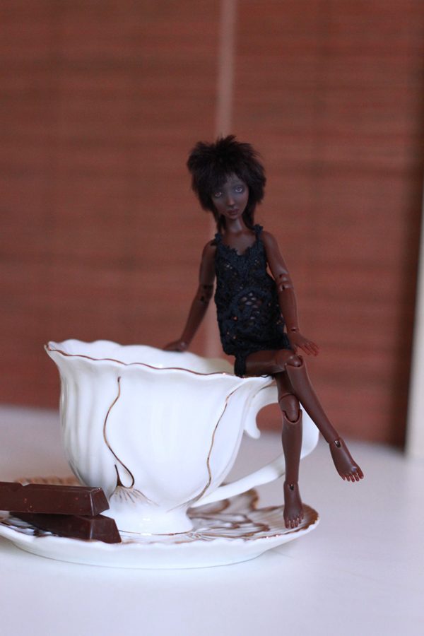 Chocolate girls, miniature BJD by Maria Pikunova