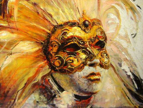 Amazing paintings inspired by Venetian masks, Marco Ortolan