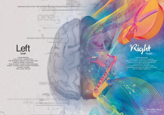Left brain or right brain, scientist or creative? The best or nothing: Mercedes-Benz