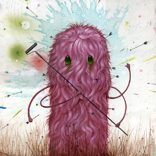 It's colorful to be a happy monster, amusing illustrations by Jeff Soto