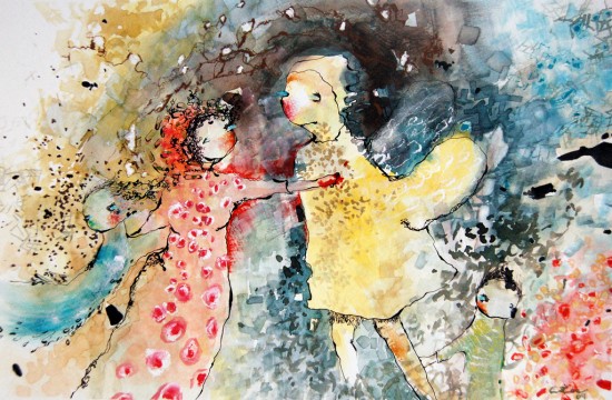 Fantastical paintings watercolor, ink and pastel by Charmagne Coe