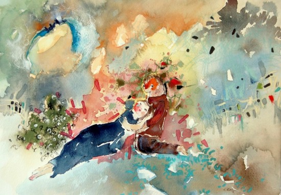 Fantastical paintings watercolor, ink and pastel by Charmagne Coe