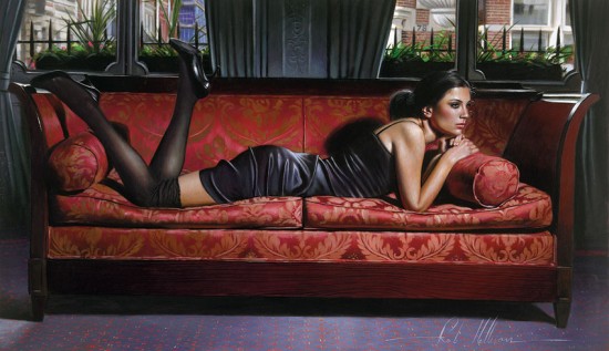 Chic realistic paintings by exceptionally talented figurative artist Rob Hefferan