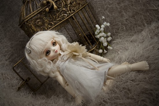 Golden cage of sweet ball-jointed doll