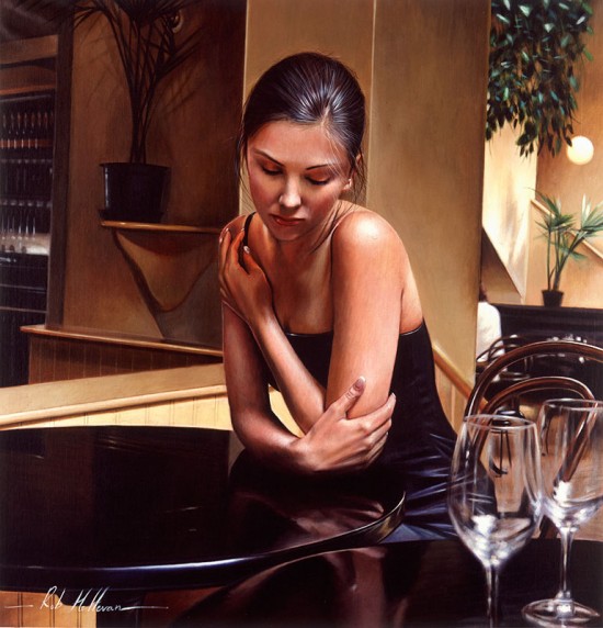 Chic realistic paintings by exceptionally talented figurative artist Rob Hefferan