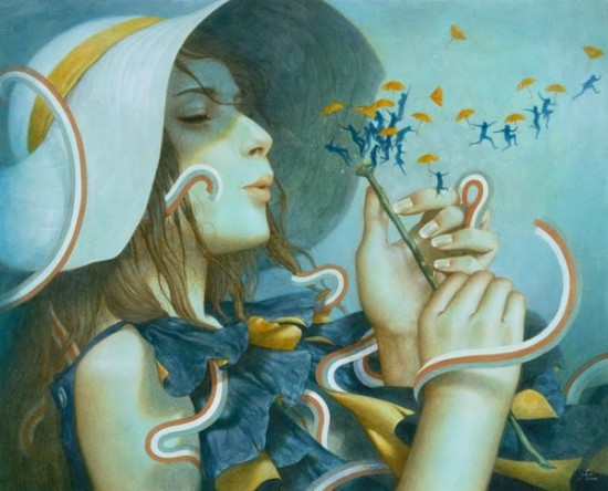 Surrealistic imagery, illustrations by Tran Nguyen