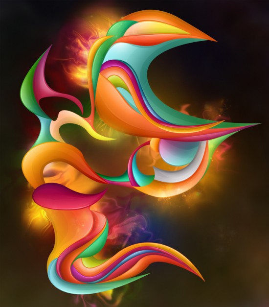 Bright and colorful digital art by Jeremy Young