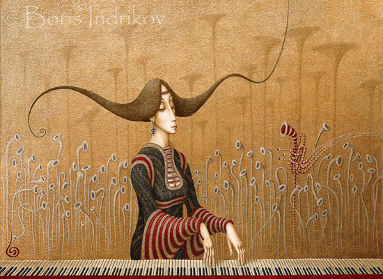 The rythm of lines, paintings by Boris Indrikov