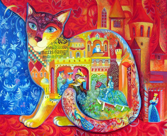 Extremely ingenious and beautiful, cats painted by Oxana Zaika