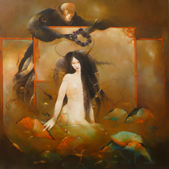 Highly imaginative metamorphosis: oil paintings by Anne Bachelier