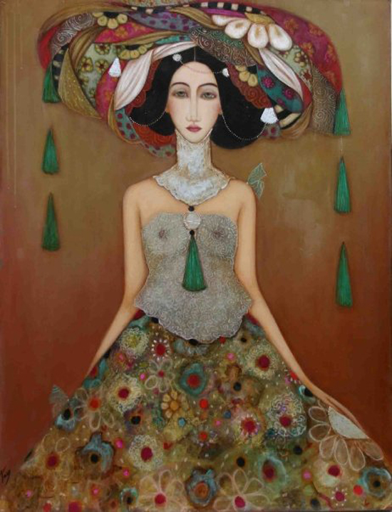 Enigmatic look in the abstract expression, portraits by Faiza Maghni