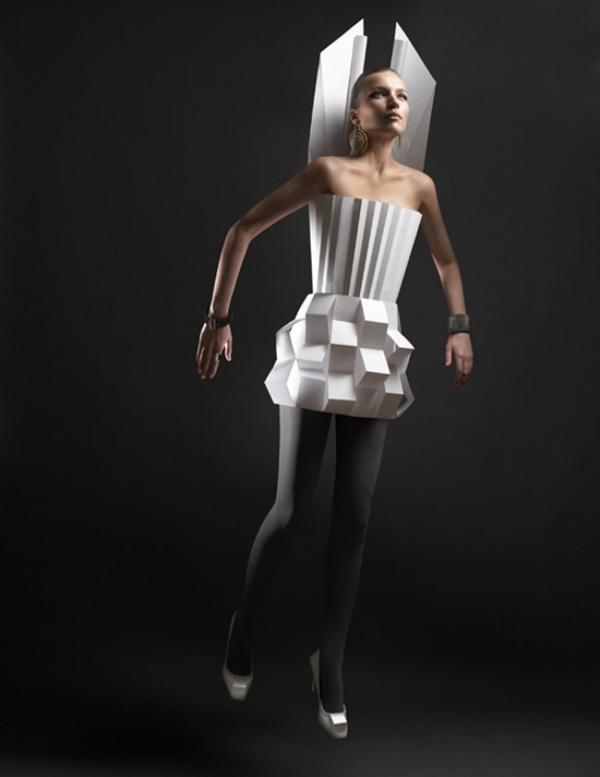 Paper cloth, an original idea by Alexandra Zaharova & Ilya Plotnikov