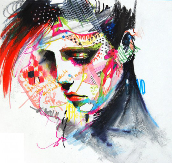 Markers and acrylic paint by Minjae Lee