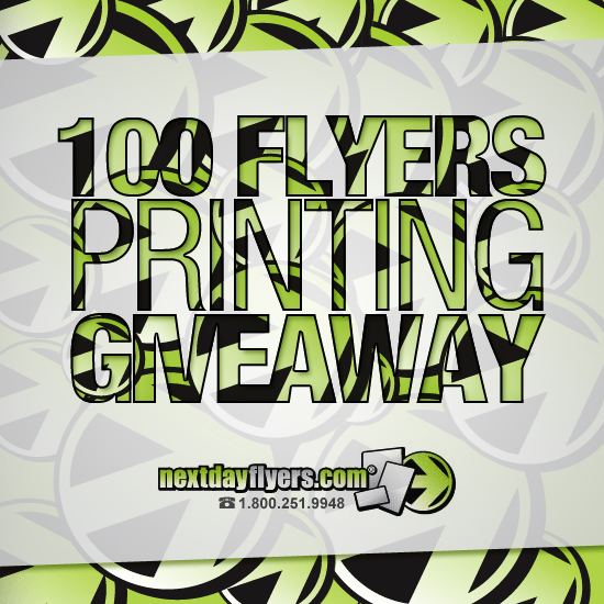 Giveaway: 100 Flyers printing from Next Day Flyers