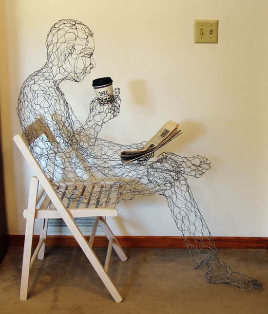 Coffee Man by sculptor Ruth Jensen