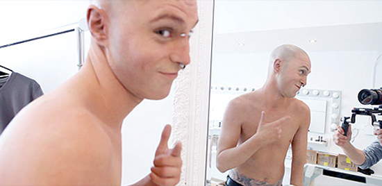 Zombie Boy makes his tattoos disappear