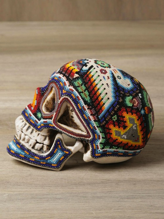 Unique story and design, beaded skulls by Our exQuisite Corpse
