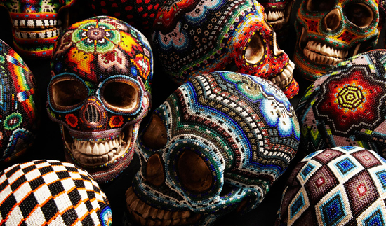 Unique story and design, beaded skulls by Our exQuisite Corpse