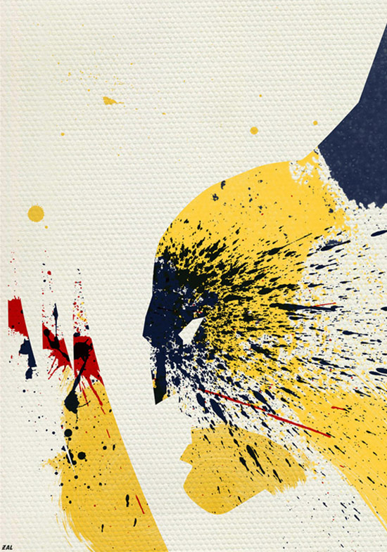 Famous Super Heroes, paint splashes by Arian Noveir