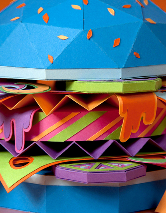 The Future of Food, paper art by Zim and Zou